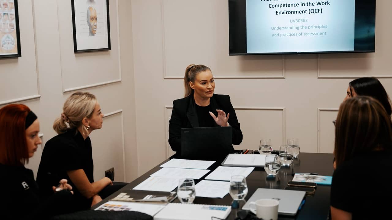 A training session in progress at an education provider, a still from a Flexxed corporate film